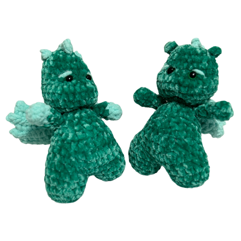 Emerald Crochet Dragon