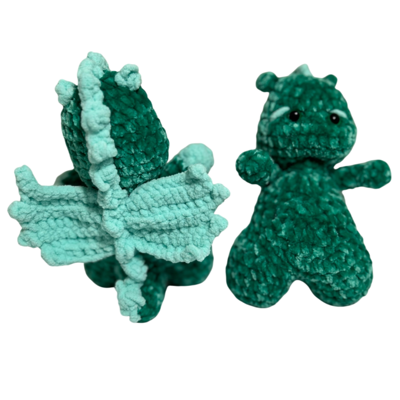 Emerald Crochet Dragon