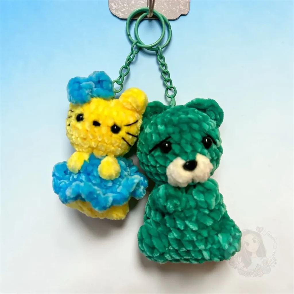 Crochet Hello Kitty Keychain