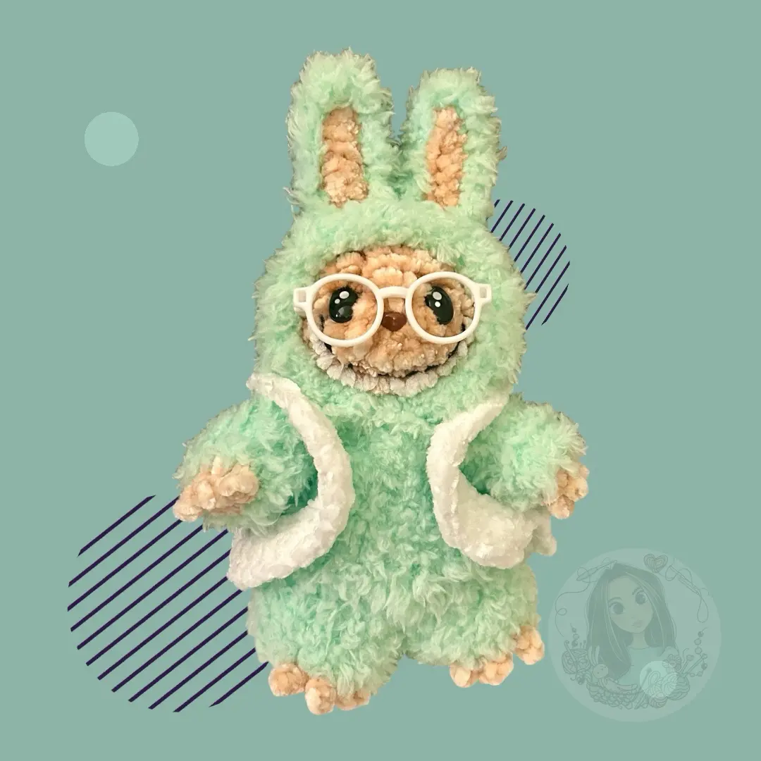 Crochet Lime Labubu