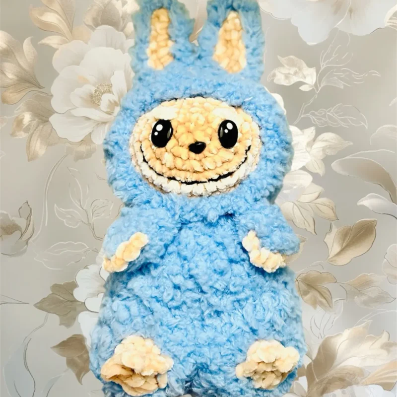 Crochet Blue Labubu Crochet Blue Labubu