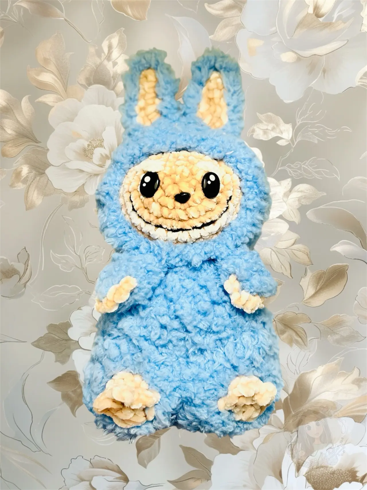 Crochet Blue Labubu