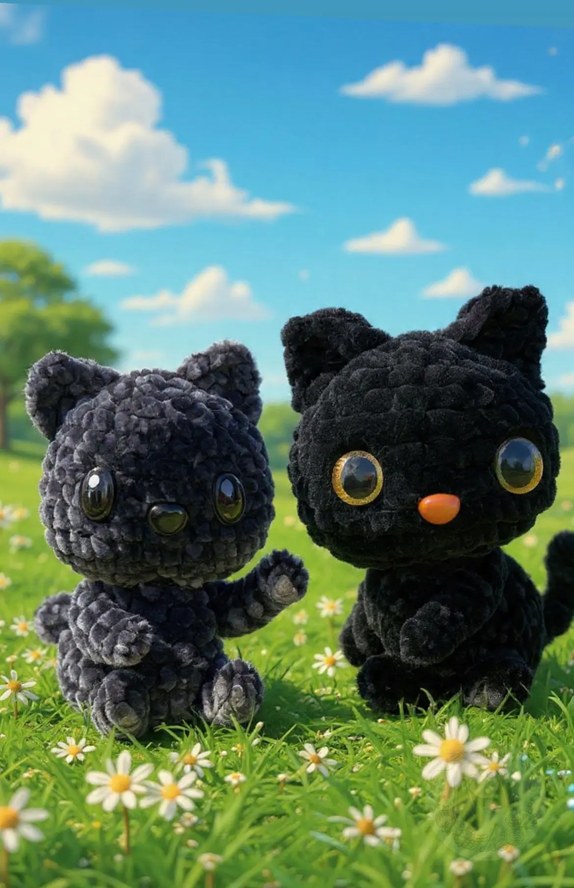 Crochet Halloween Black Cats