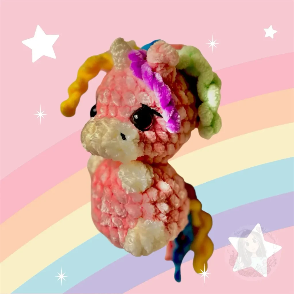 Crochet Rainbow Pony