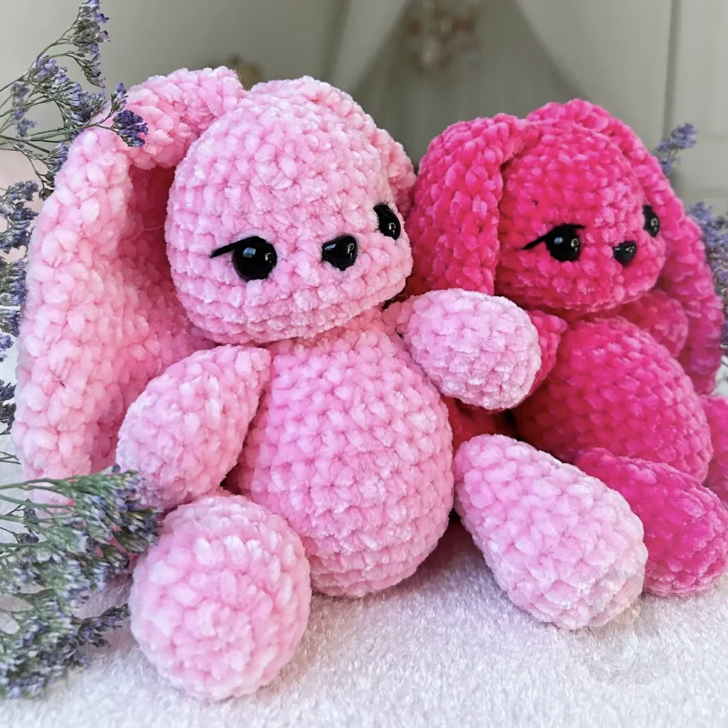 Crochet Raspberry & Pink Bunnies