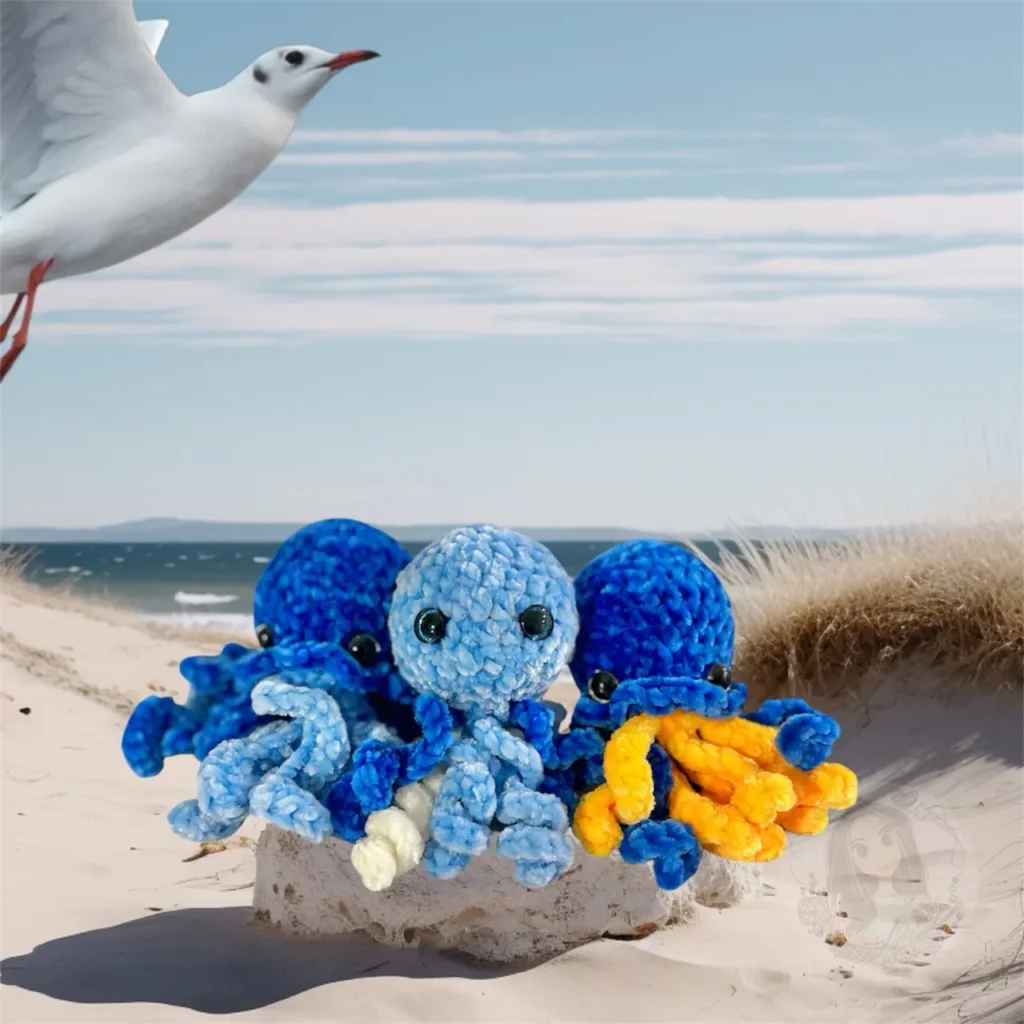 Crochet Beach Octopuses