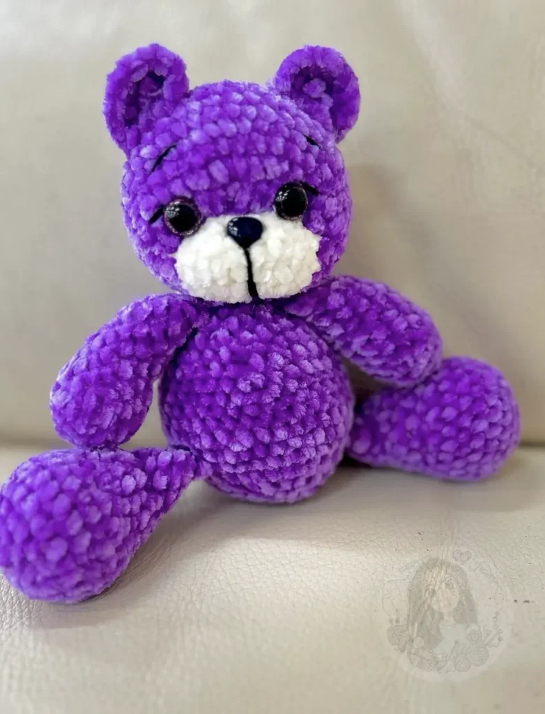 Crochet Cute Lilac Bear