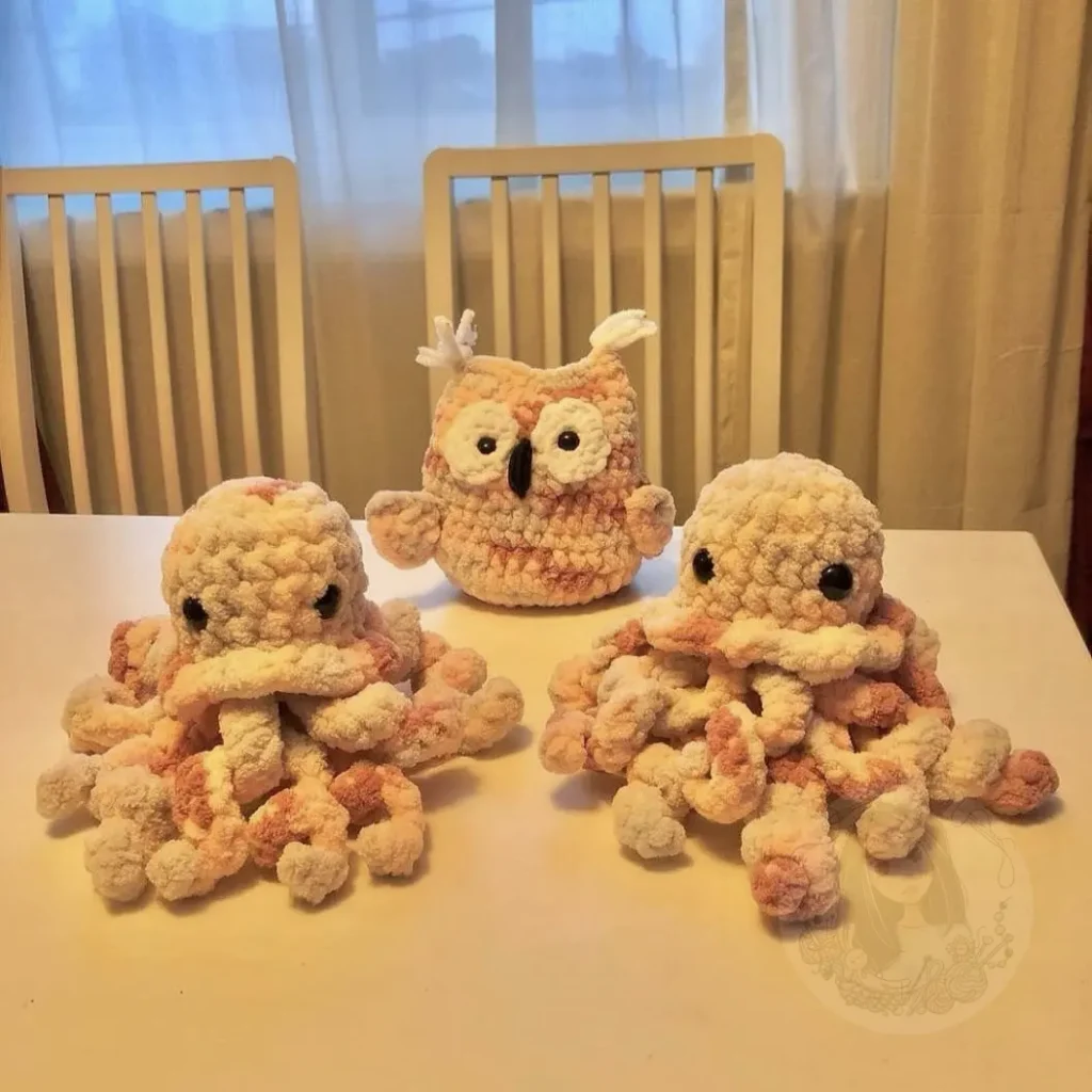 Crochet Owl & Octopuses