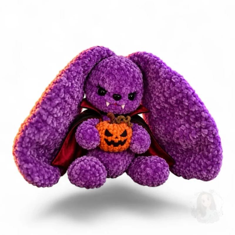 Crochet Halloween Vampire Bunny